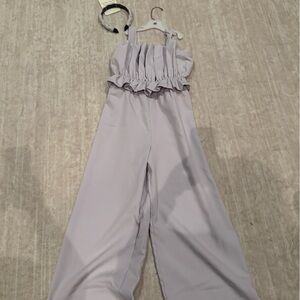 Cynthia Rowley Light Purple Ruffled Jumpsuit with matching headband